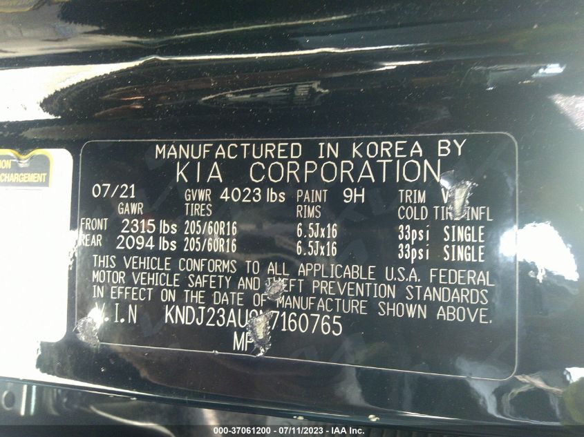 2022 KIA SOUL LX - KNDJ23AU9N7160765