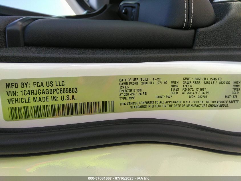 2023 JEEP GRAND CHEROKEE LAREDO - 1C4RJGAG0PC609803