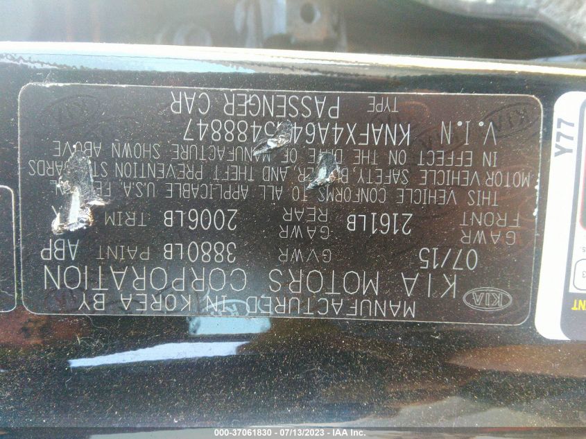2016 KIA FORTE LX - KNAFX4A64G5488847