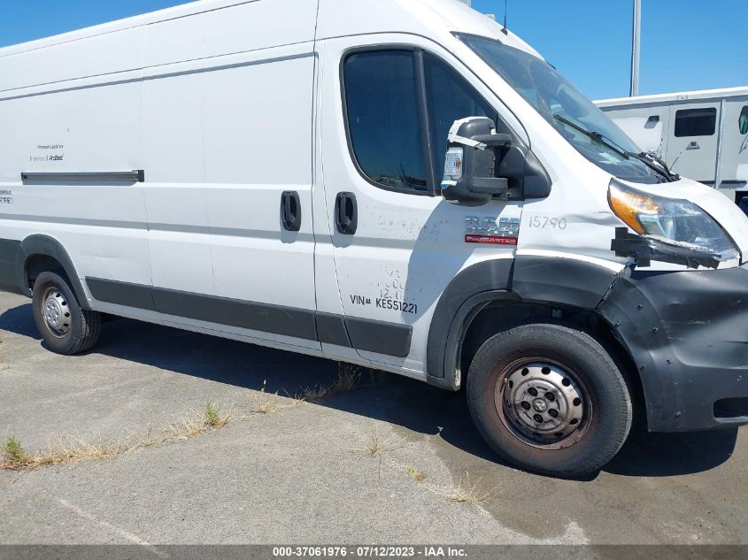 2019 RAM PROMASTER 3500 CARGO VAN HIGH ROOF 159" WB EXT 3C6URVJG5KE551221