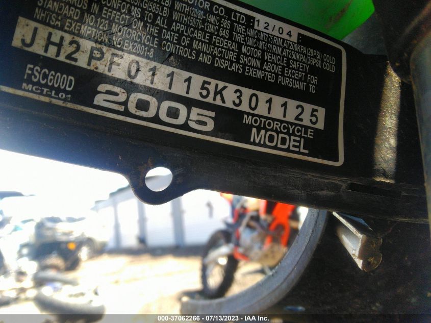 2005 HONDA FSC600 D - JH2PF01115K301125