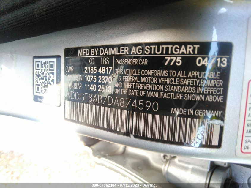 2013 MERCEDES-BENZ C-CLASS C 300 - WDDGF8AB7DA874590
