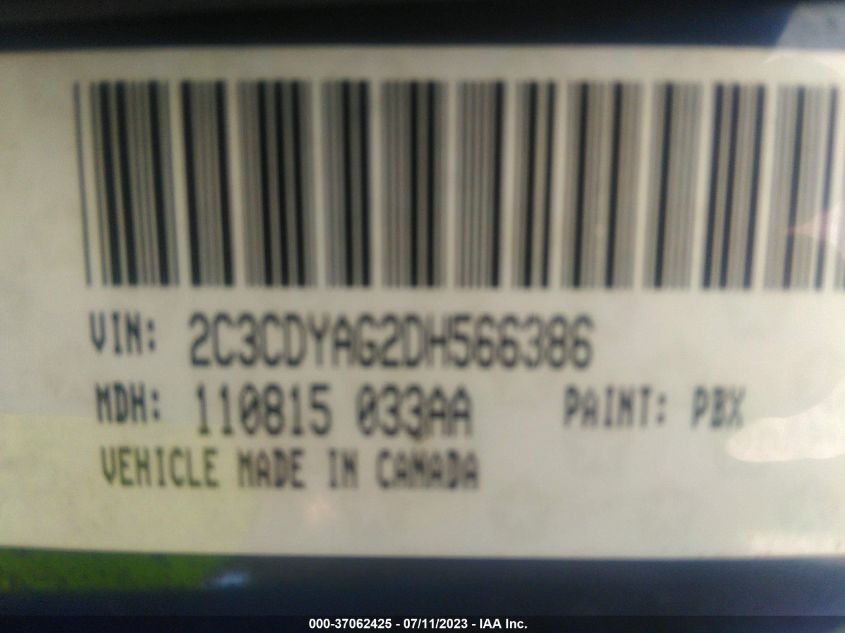 2013 DODGE CHALLENGER SXT PLUS - 2C3CDYAG2DH566386