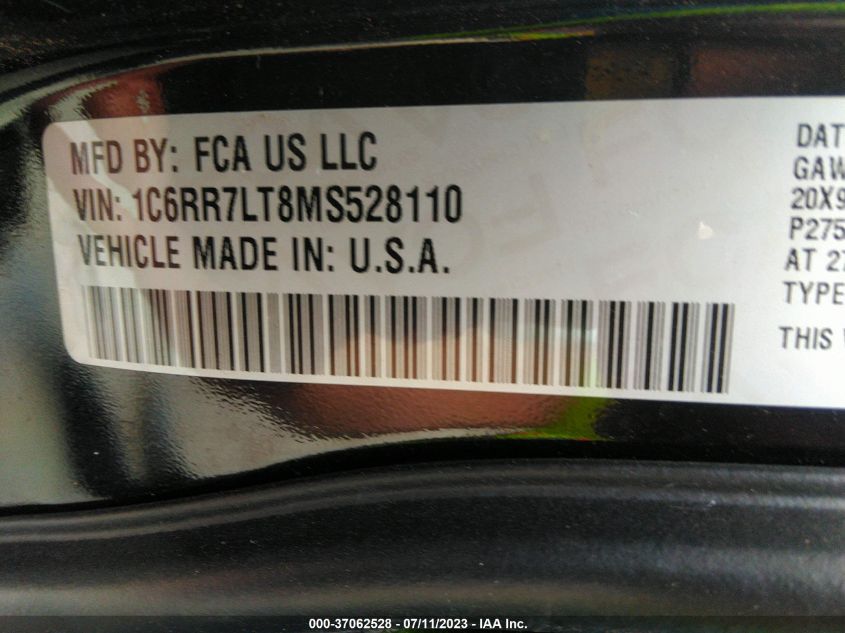 2021 RAM 1500 CLASSIC WARLOCK - 1C6RR7LT8MS528110