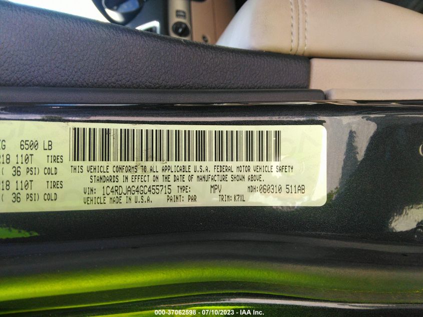 2016 DODGE DURANGO SXT - 1C4RDJAG4GC455715