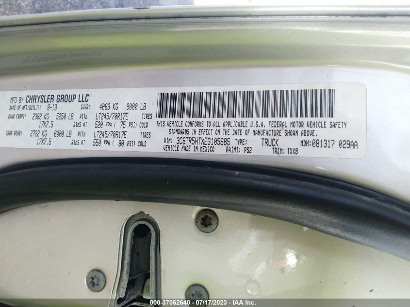 2014 RAM 2500 TRADESMAN - 3C6TR5HTXEG105685