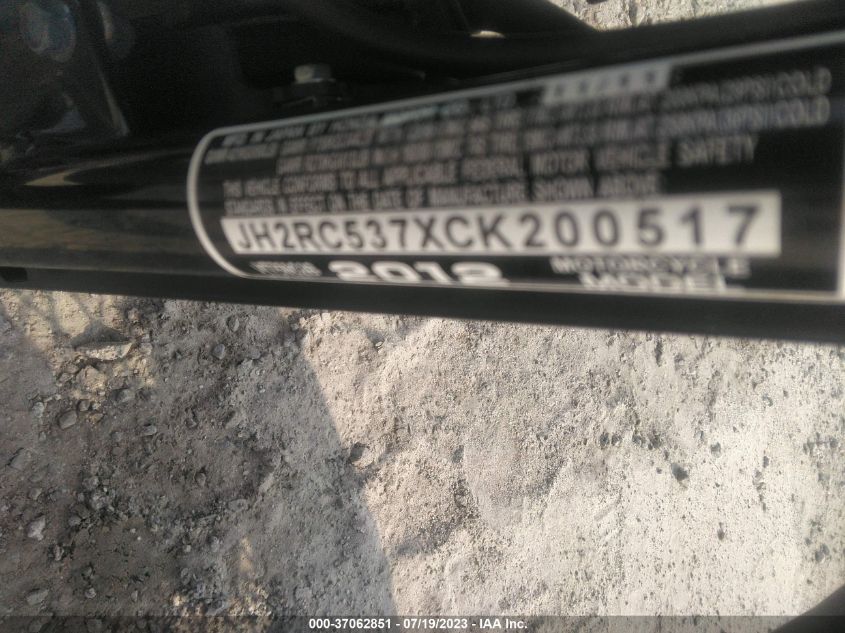 2012 HONDA VT750 C2B - JH2RC537XCK200517