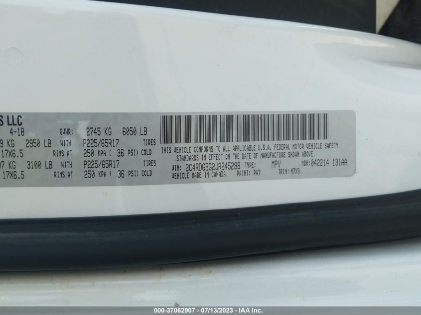 2018 DODGE GRAND CARAVAN SE PLUS - 2C4RDGBG2JR245288