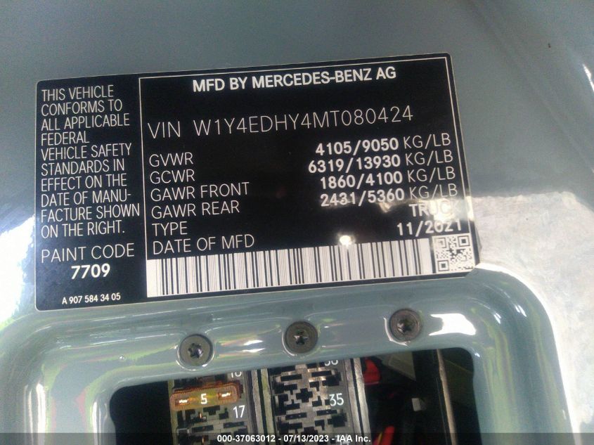 2021 MERCEDES-BENZ SPRINTER CARGO VAN - W1Y4EDHY4MT080424