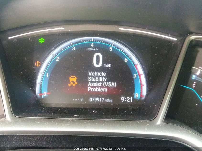 2017 HONDA CIVIC SEDAN EX-T - 19XFC1F37HE017678