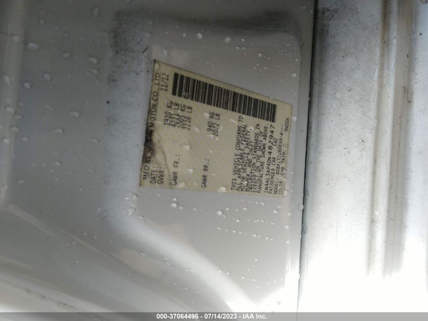 2013 NISSAN ALTIMA 2.5 SV - 1N4AL3AP4DN482947