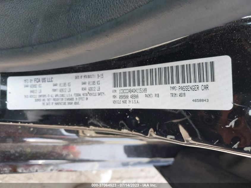 2016 CHRYSLER 200 LIMITED - 1C3CCCAB4GN115109