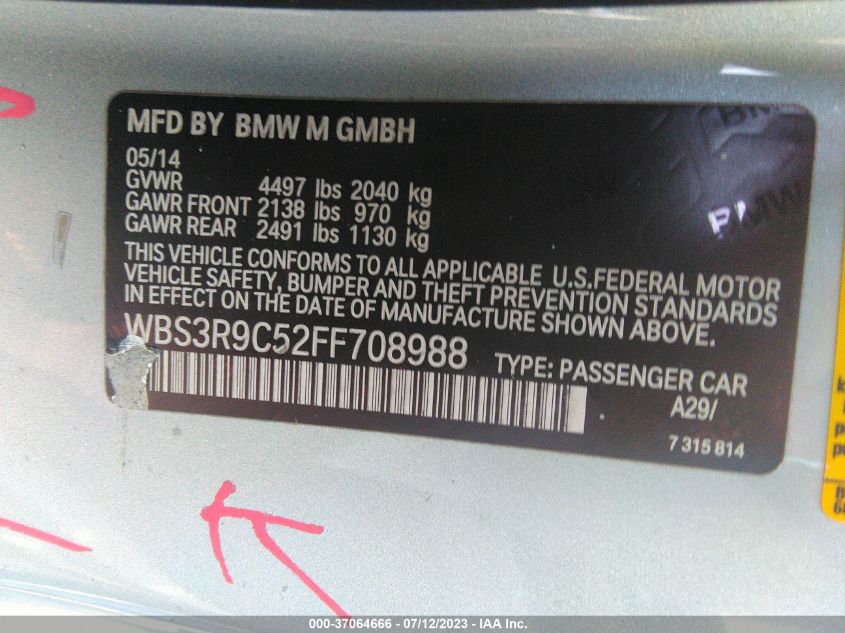 2015 BMW M4 - WBS3R9C52FF708988