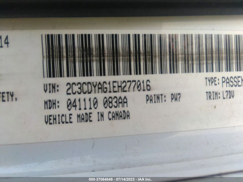 2014 DODGE CHALLENGER SXT - 2C3CDYAG1EH277016