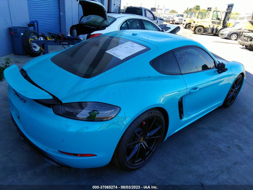 2018 PORSCHE 718 CAYMAN S/GTS - WP0AB2A86JK279653