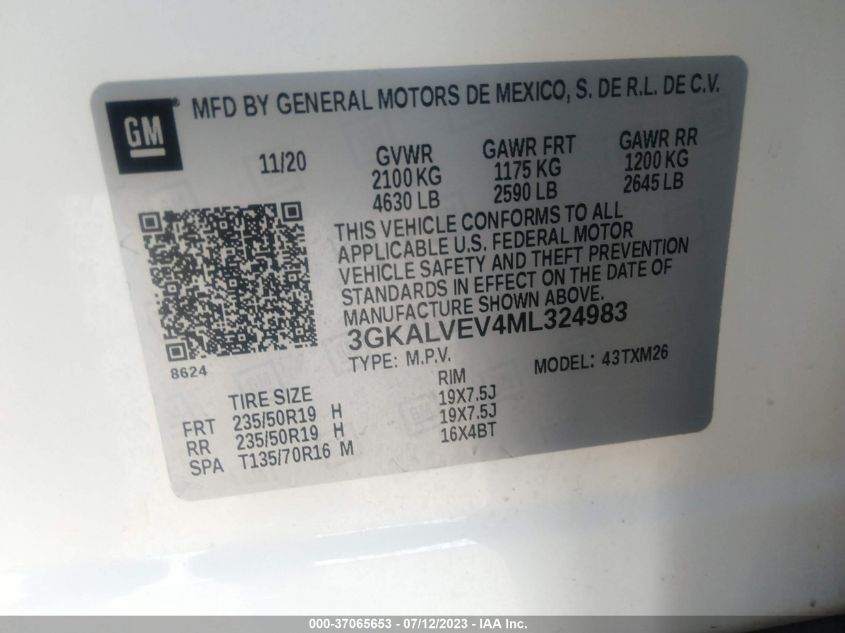 2021 GMC TERRAIN SLT - 3GKALVEV4ML324983