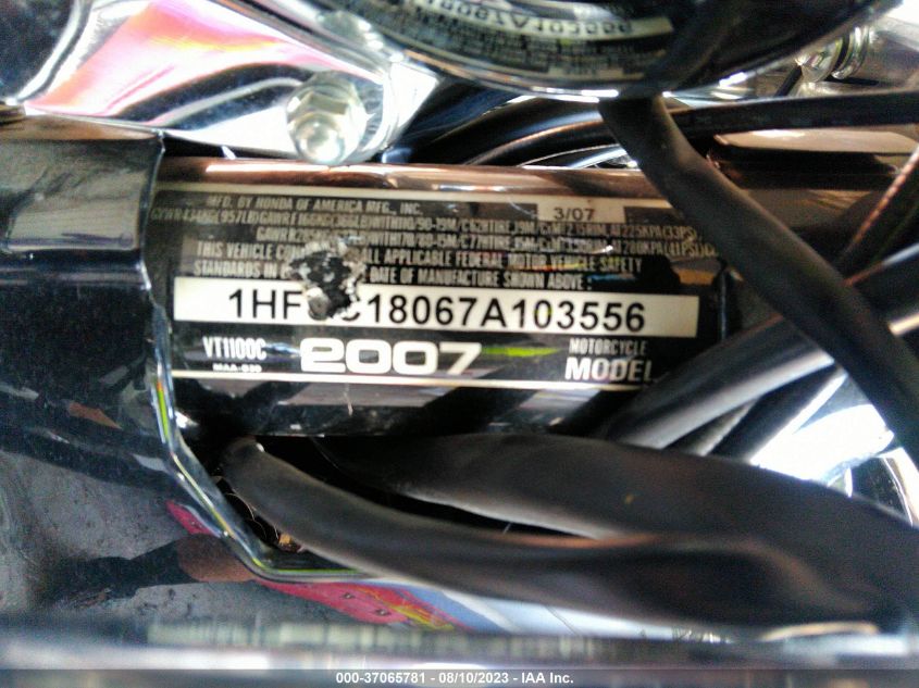 2007 HONDA VT1100 C 1HFSC18067A103556