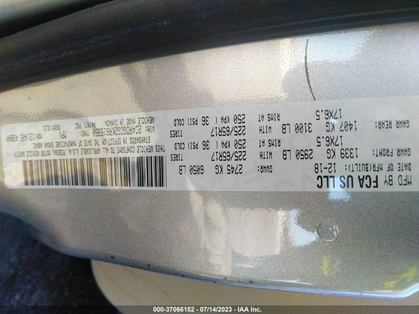 2C4RDGCG2KR615350 Dodge Grand Caravan SXT 9