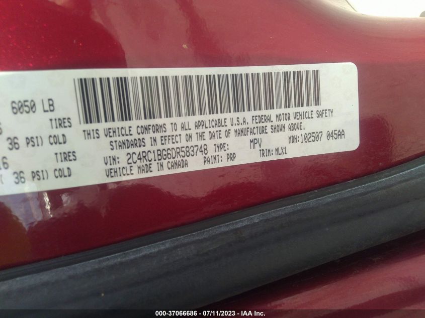 2013 CHRYSLER TOWN & COUNTRY TOURING - 2C4RC1BG6DR583748