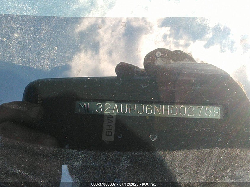 VIN ML32AUHJ6NH002759 2022 MITSUBISHI MIRAGE ES/LE