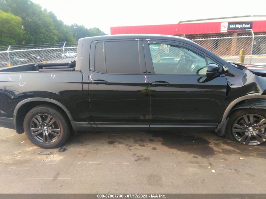 2017 HONDA RIDGELINE SPORT - 5FPYK2F16HB005474