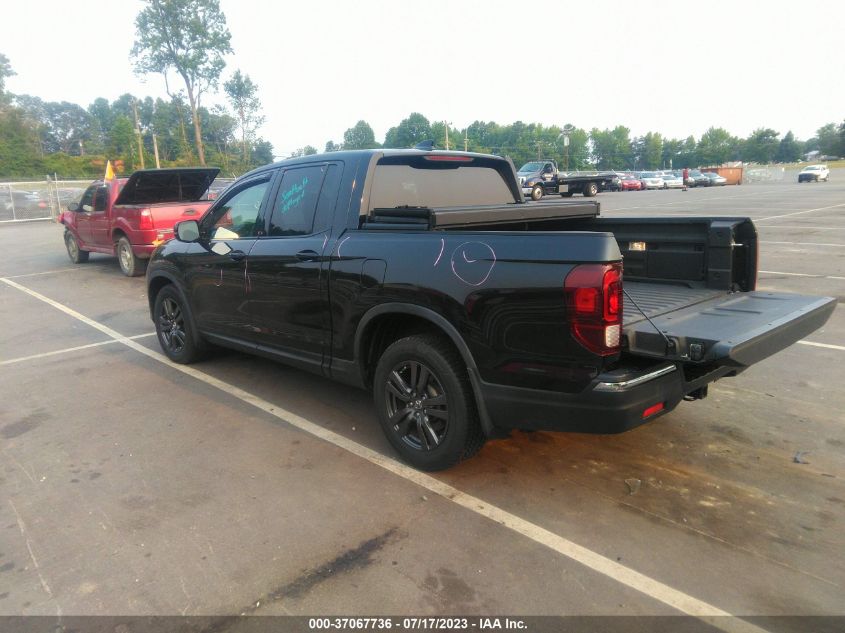 2017 HONDA RIDGELINE SPORT - 5FPYK2F16HB005474