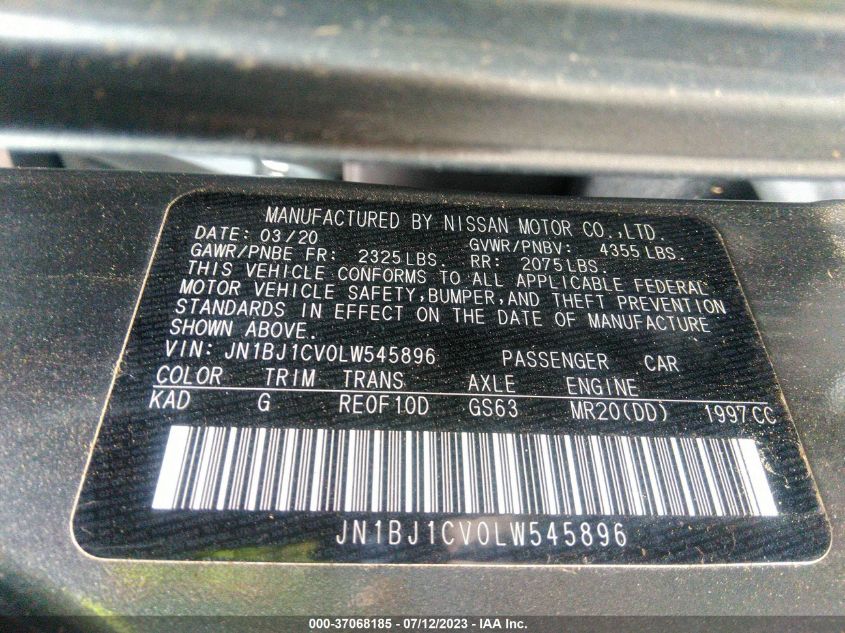 2020 NISSAN ROGUE SPORT S - JN1BJ1CV0LW545896