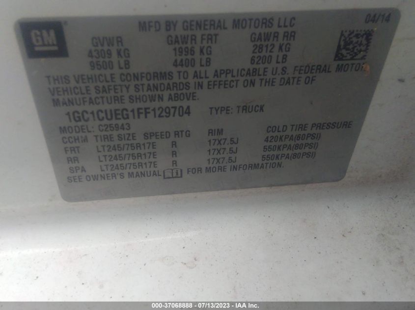 2015 CHEVROLET SILVERADO 2500HD WORK TRUCK - 1GC1CUEG1FF129704