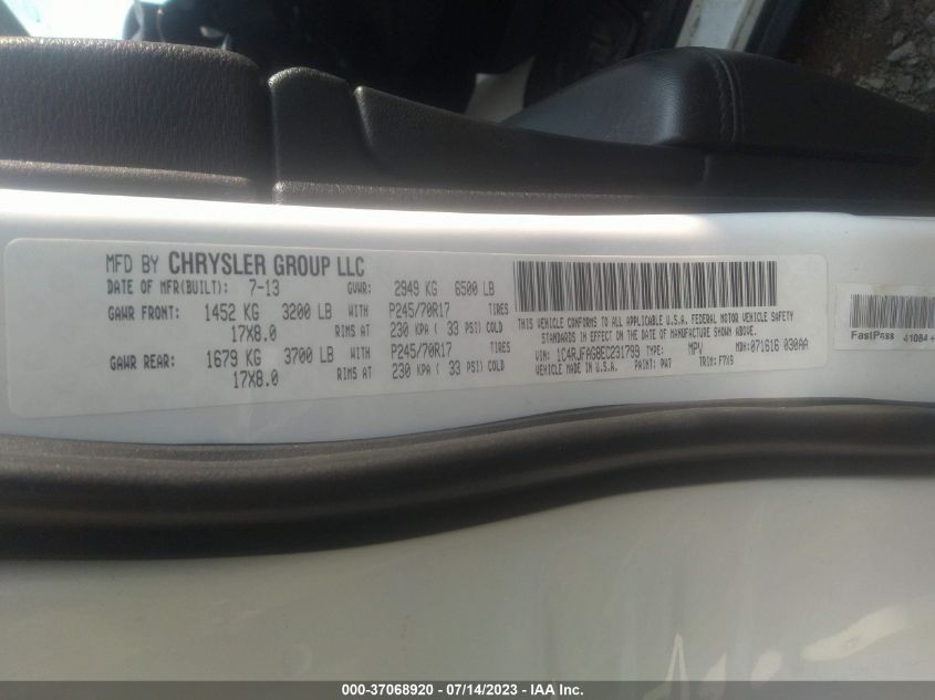 2014 JEEP GRAND CHEROKEE LAREDO - 1C4RJFAG8EC231799