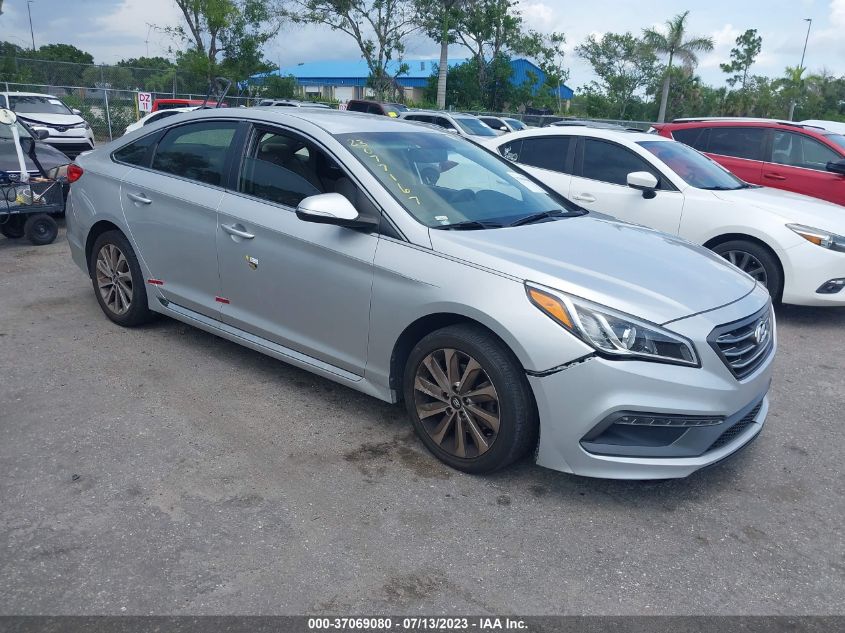 2015 HYUNDAI SONATA 2.4L SPORT - 5NPE34AF1FH084574