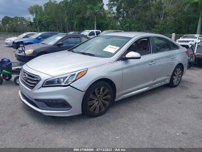 2015 HYUNDAI SONATA 2.4L SPORT - 5NPE34AF1FH084574