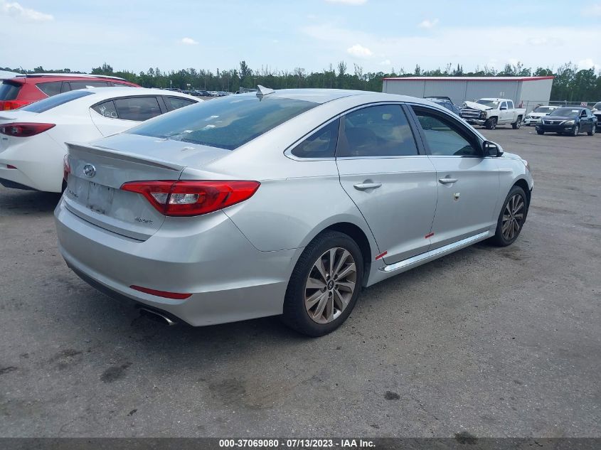 2015 HYUNDAI SONATA 2.4L SPORT - 5NPE34AF1FH084574