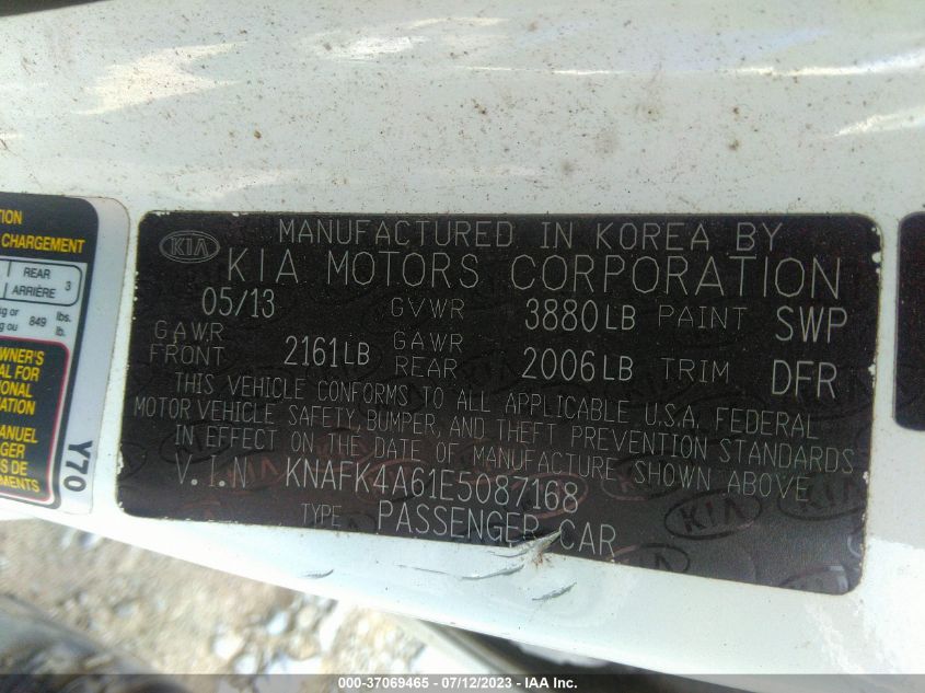 2014 KIA FORTE LX - KNAFK4A61E5087168