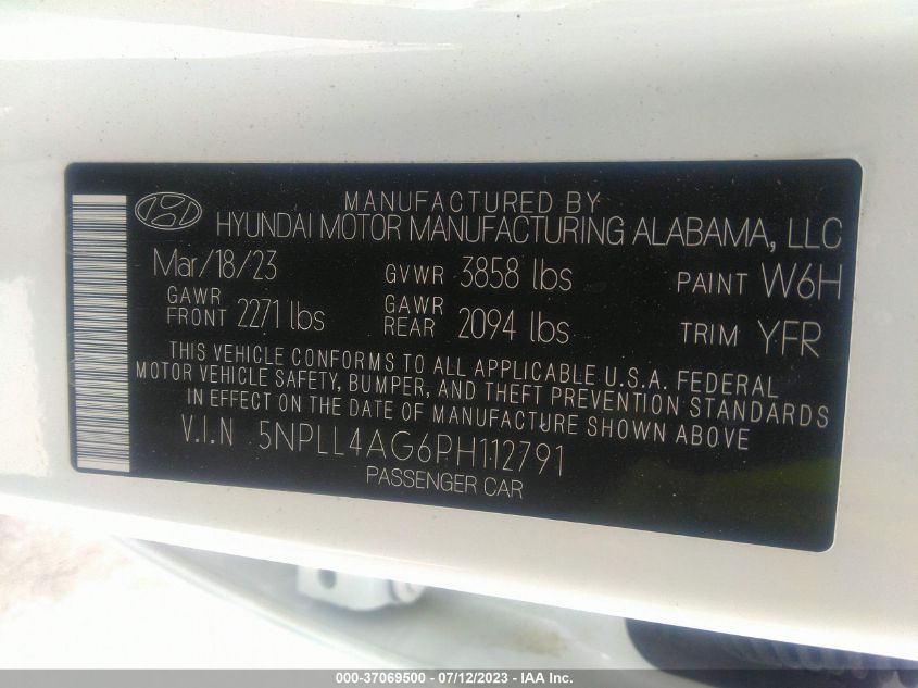 2023 HYUNDAI ELANTRA SE - 5NPLL4AG6PH112791