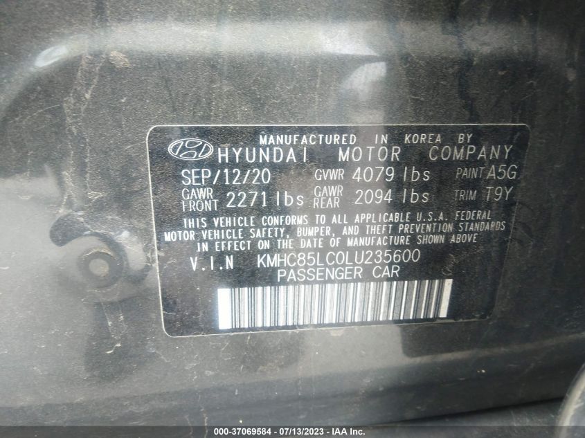 2020 HYUNDAI IONIQ HYBRID SEL - KMHC85LC0LU235600