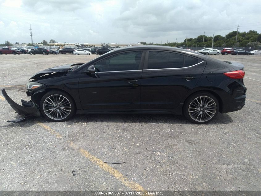 2018 HYUNDAI ELANTRA SPORT - KMHD04LB7JU494871