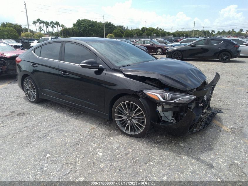 2018 HYUNDAI ELANTRA SPORT - KMHD04LB7JU494871