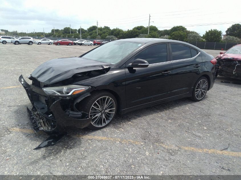 2018 HYUNDAI ELANTRA SPORT - KMHD04LB7JU494871