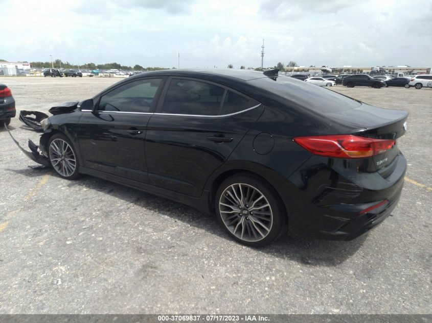 2018 HYUNDAI ELANTRA SPORT - KMHD04LB7JU494871