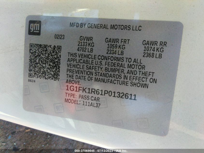 2023 CHEVROLET CAMARO ZL1 - 1G1FK1R61P0132611