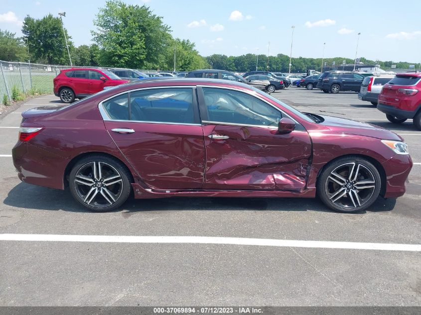 2017 HONDA ACCORD SEDAN SPORT - 1HGCR2F56HA081725