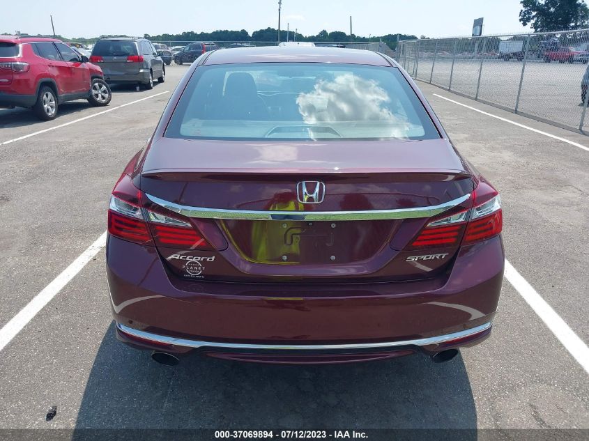 2017 HONDA ACCORD SEDAN SPORT - 1HGCR2F56HA081725