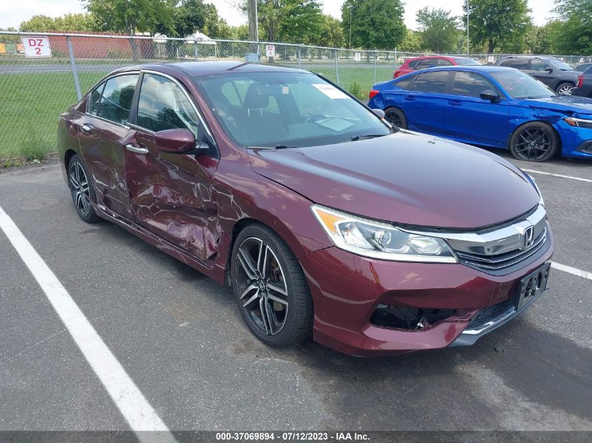 2017 HONDA ACCORD SEDAN SPORT - 1HGCR2F56HA081725