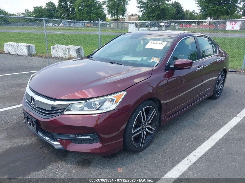 2017 HONDA ACCORD SEDAN SPORT - 1HGCR2F56HA081725