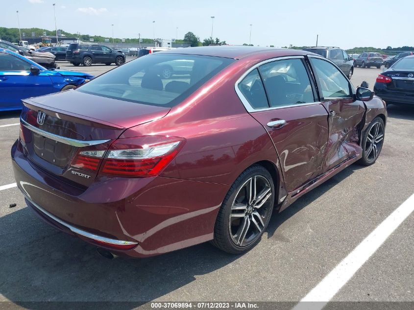 2017 HONDA ACCORD SEDAN SPORT - 1HGCR2F56HA081725