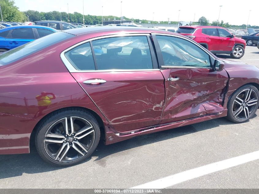 2017 HONDA ACCORD SEDAN SPORT - 1HGCR2F56HA081725