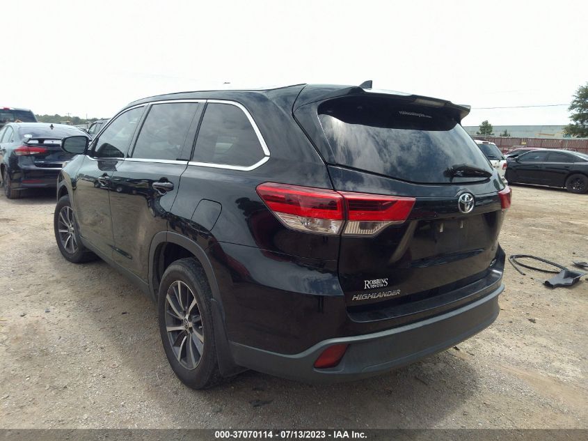 2019 TOYOTA HIGHLANDER XLE - 5TDKZRFH5KS554828