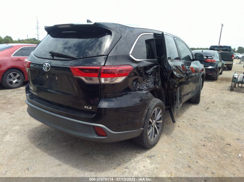 2019 TOYOTA HIGHLANDER XLE - 5TDKZRFH5KS554828