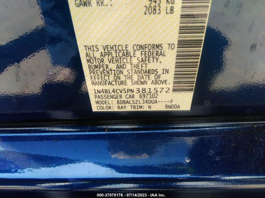 2023 NISSAN ALTIMA 2.5 SR - 1N4BL4CV5PN381572