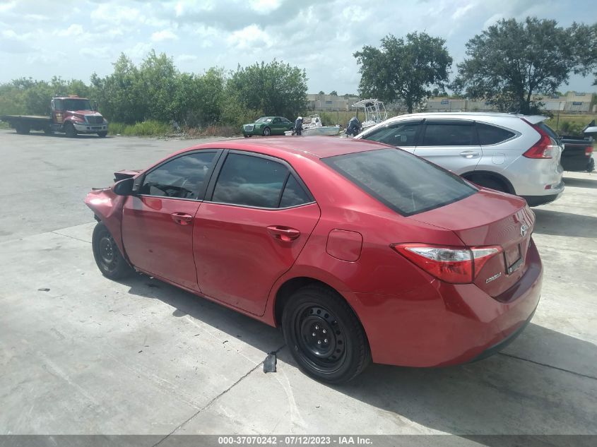 2015 TOYOTA COROLLA L/LE/S/S PLUS/LE PLUS - 2T1BURHE3FC399518